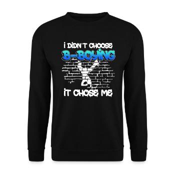 Breakdancing BBoy Breakdancer Break Dance Hip Hop - Unisex Sweatshirt - black - Front - Alina (178cm) & Michal (187cm)