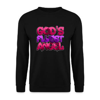 God’s Flyest Angel - Breakdance Hip Hop - Sweat-shirt Unisexe - noir - Devant - Alina (178cm) & Michal (187cm)