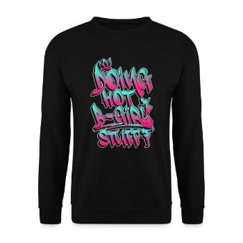Faire des trucs chauds de B-Girl - Breakdance Hip Hop - Sweat-shirt Unisexe - noir - Devant - Alina (178cm) & Michal (187cm)