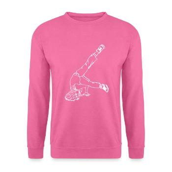 Breakdancing Breakdancer Break Dance Oneline Art - Unisex Pullover - Pink - Vorne