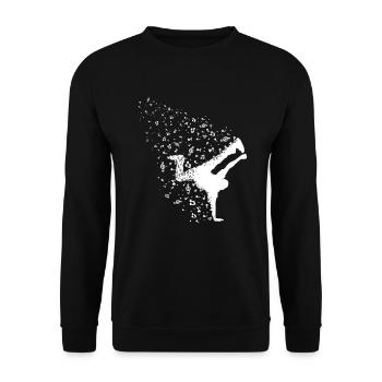 Breakdancing BBoy Breakdancer Break Dance Hip Hop - Unisex Sweatshirt - black - Front - Alina (178cm) & Michal (187cm)