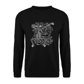 Breakdance Skeletons - Breakdance Hip Hop - Unisex Sweatshirt - black - Front - Alina (178cm) & Michal (187cm)