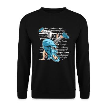 Breakdance Mary Mother of Jesus - Breakdancer - Unisex Sweatshirt - black - Front - Alina (178cm) & Michal (187cm)
