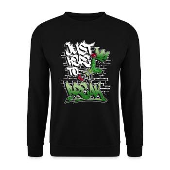 Just Here To Break - Breakdance Hip Hop - Sweat-shirt Unisexe - noir - Devant - Alina (178cm) & Michal (187cm)