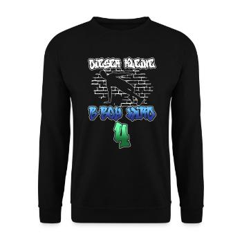 Dieser Kleine B-Boy Wird 4 - Breakdance - Unisex Pullover - Schwarz - Vorne - Alina (178cm) & Michal (187cm)