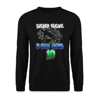 Dieser Kleine B-Boy Wird 10 - Breakdance - Unisex Pullover - Schwarz - Vorne - Alina (178cm) & Michal (187cm)