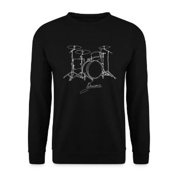 Drums Online Art - Drums Rock Drummer - Sweat-shirt Unisexe - noir - Devant - Alina (178cm) & Michal (187cm)