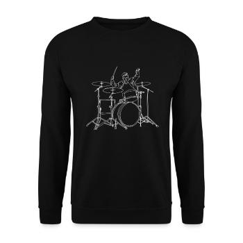Drums Online Art - Drums Rock Drummer - Sweat-shirt Unisexe - noir - Devant - Alina (178cm) & Michal (187cm)