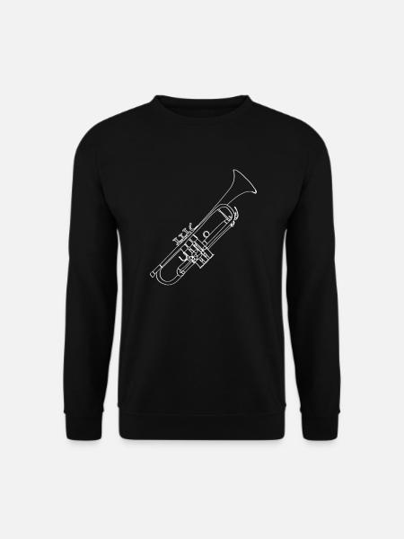 Trumpet Oneline Art - Trumpet - Unisex Sweatshirt - black