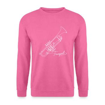 Trompete Oneline Art - Trompete - Unisex Pullover - Pink - Vorne
