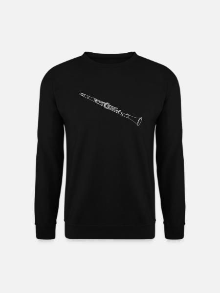 Klarinette Oneline Art - Klarinette Klarinettist - Unisex Pullover - Schwarz
