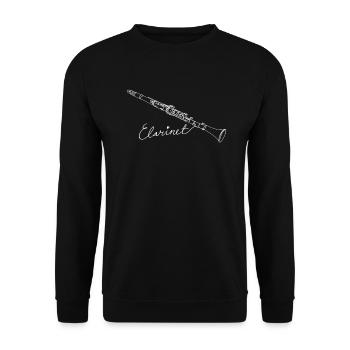 Clarinet Oneline Art - Clarinet Clarinetist - Unisex Sweatshirt - black - Front - Alina (178cm) & Michal (187cm)