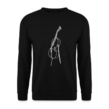 Cello Oneline Art - Musicien de violoncelle Violoncelliste - Sweat-shirt Unisexe - noir - Devant - Alina (178cm) & Michal (187cm)
