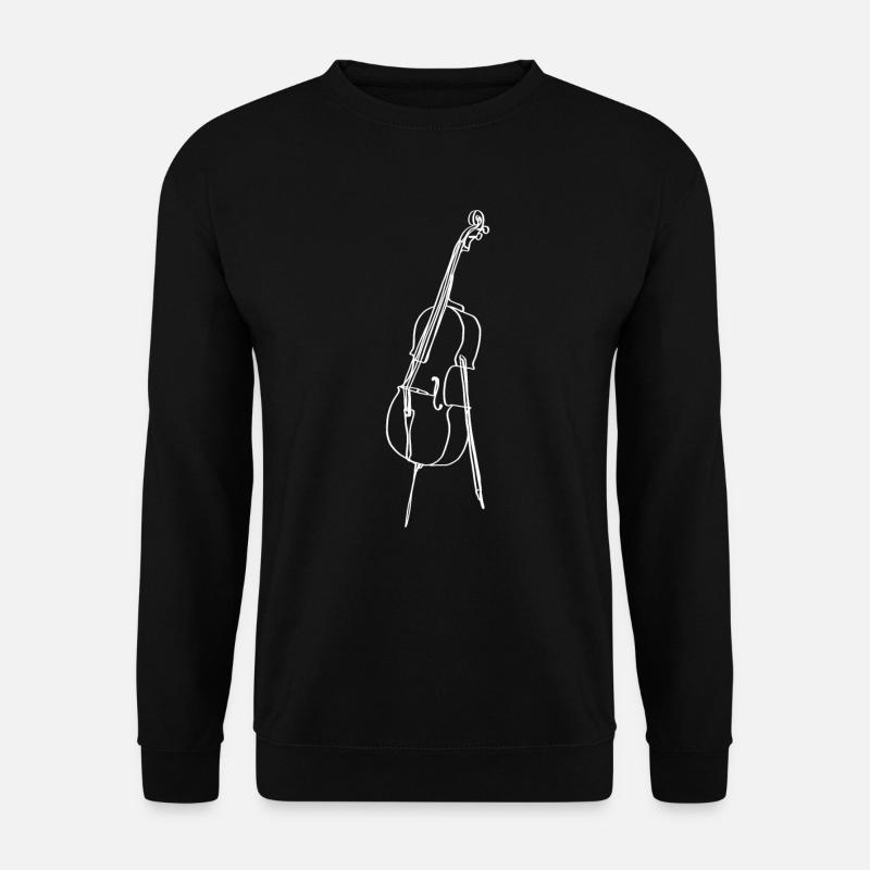 Cello Oneline Art - Cello-Musiker Cello-Spieler - Unisex Pullover - Schwarz