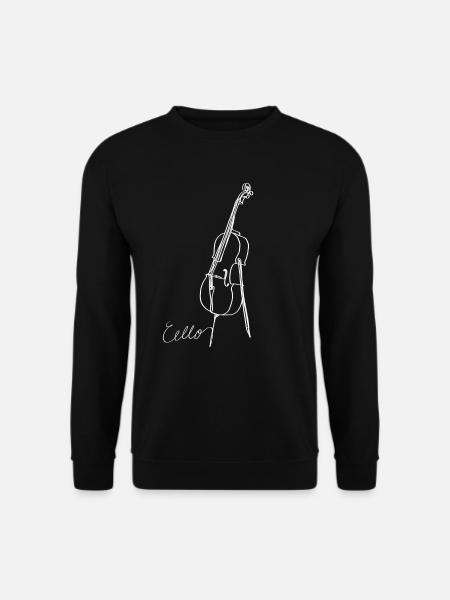 Cello Oneline Art - Cello-Musiker Cello-Spieler - Unisex Pullover - Schwarz