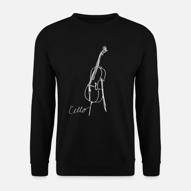 Cello Oneline Art - Cello-Musiker Cello-Spieler - Unisex Pullover - Schwarz
