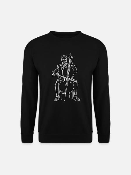 Cello Oneline Art - Cello-Musiker Cello-Spieler - Unisex Pullover - Schwarz
