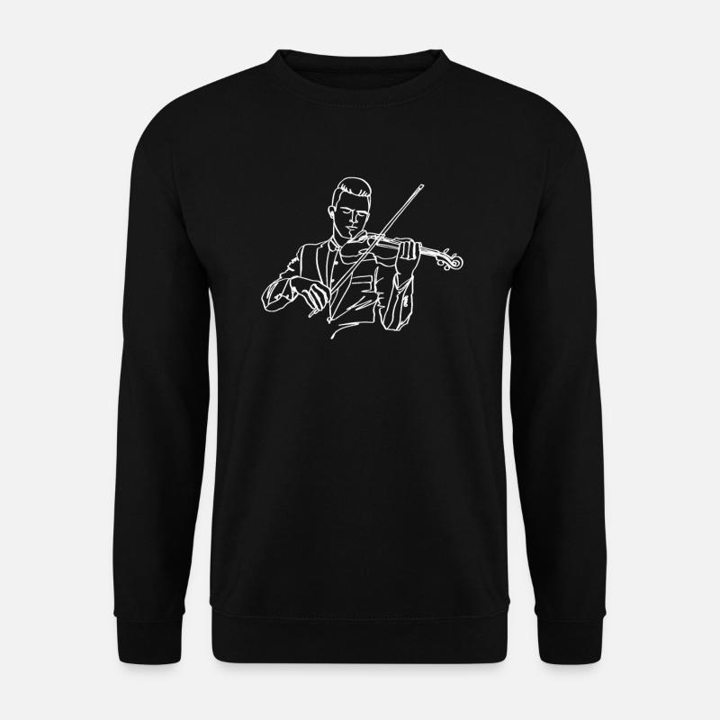 Violine Oneline Art - Geigerin Geigerin - Unisex Pullover - Schwarz