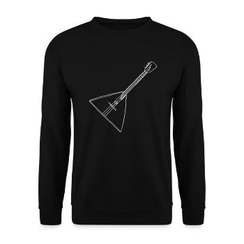 Balalaika Oneline Art - Balalaika Instrument - Unisex Sweatshirt - black - Front - Alina (178cm) & Michal (187cm)