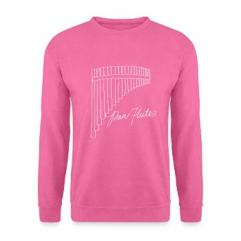 Panflöte Oneline Art - Panflöte Musikinstrument - Unisex Pullover - Pink - Vorne