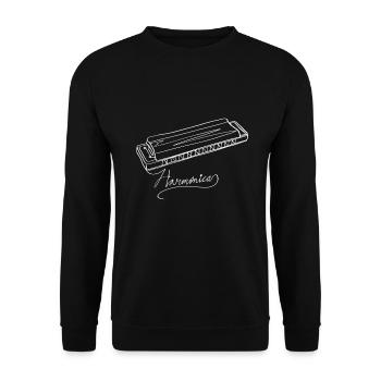 Harmonica Online Art - Harmonica - Unisex Sweatshirt - black - Front - Alina (178cm) & Michal (187cm)