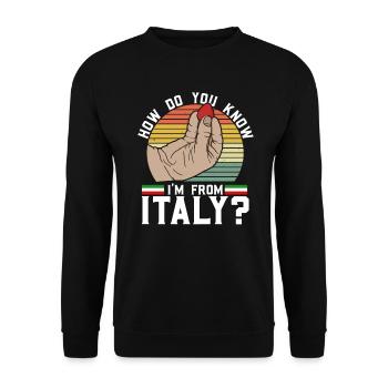 Italie Guitare Guitariste Guitariste Drôle - Sweat-shirt Unisexe - noir - Devant - Alina (178cm) & Michal (187cm)