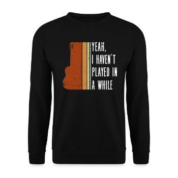 Guitare acoustique Guitariste Guitariste Guitariste Drôle - Sweat-shirt Unisexe - noir - Devant - Alina (178cm) & Michal (187cm)