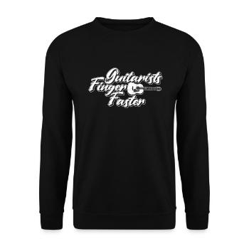 Guitaristes Finger Faster - guitare acoustique - Sweat-shirt Unisexe - noir - Devant - Alina (178cm) & Michal (187cm)