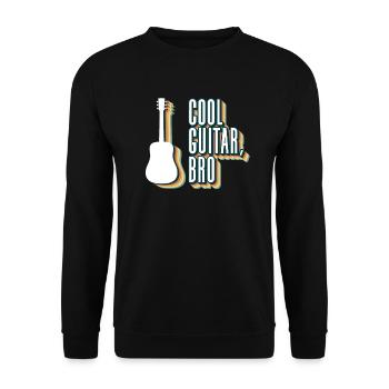 Coole Gitarre, Bro - Akustikgitarre - Unisex Pullover - Schwarz - Vorne - Alina (178cm) & Michal (187cm)