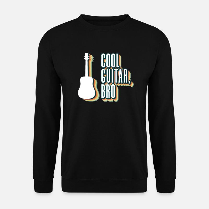Cool Guitar, Bro - Acoustic Guitar - Unisex Sweatshirt - black