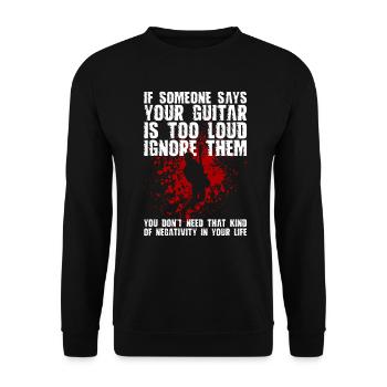 Guitariste électrique Guitariste Guitariste Rock Lustig - Sweat-shirt Unisexe - noir - Devant - Alina (178cm) & Michal (187cm)