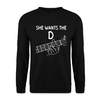 She Wants The D - Guitariste Electrique - Sweat-shirt Unisexe - noir - Devant - Alina (178cm) & Michal (187cm)