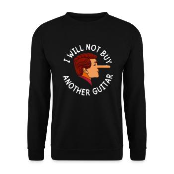Je n’achèterai pas une autre guitare - Electric Guitar - Sweat-shirt Unisexe - noir - Devant - Alina (178cm) & Michal (187cm)