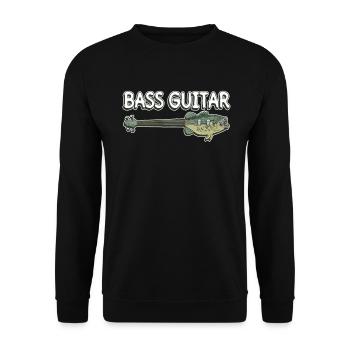 Guitare basse - Guitariste basse Basse - Sweat-shirt Unisexe - noir - Devant - Alina (178cm) & Michal (187cm)