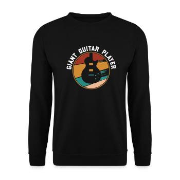 Giant Guitar Player - bassiste - Sweat-shirt Unisexe - noir - Devant - Alina (178cm) & Michal (187cm)
