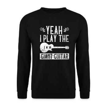 Oui, je joue de la guitare géante - Basse Guitare Basse - Sweat-shirt Unisexe - noir - Devant - Alina (178cm) & Michal (187cm)
