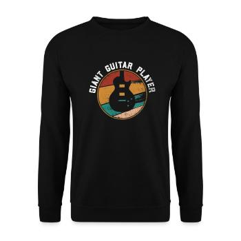 Giant Guitar Player - bassiste - Sweat-shirt Unisexe - noir - Devant - Alina (178cm) & Michal (187cm)