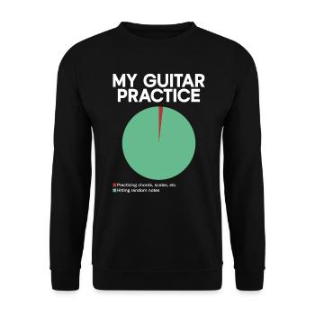 My Guitar Practice - Guitariste Electrique - Sweat-shirt Unisexe - noir - Devant - Alina (178cm) & Michal (187cm)