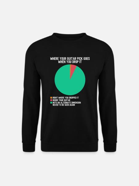 E-Gitarre Gitarrenspieler Gitarrist Rock Lustig - Unisex Pullover - Schwarz