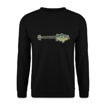 Guitare basse - Guitariste basse Basse - Sweat-shirt Unisexe - noir - Devant - Alina (178cm) & Michal (187cm)