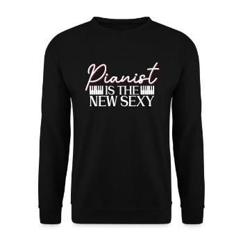 Pianist is the new sexy - piano pianist - Unisex Sweatshirt - black - Front - Alina (178cm) & Michal (187cm)