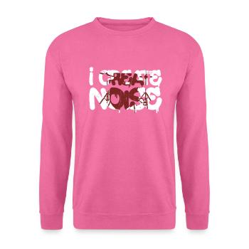 I Create Noise - Schlagzeug Rock Drummer - Unisex Pullover - Pink - Vorne