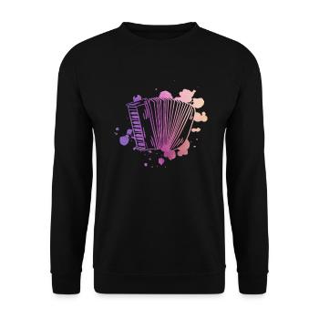 Accordion Watercolor - Accordion Accordion Player - Unisex Sweatshirt - black - Front - Alina (178cm) & Michal (187cm)