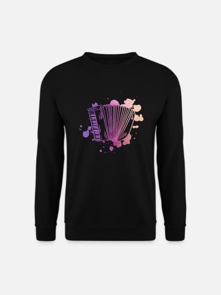 Akkordeon Aquarell - Akkordeon Akkordeonspieler - Unisex Pullover - Schwarz