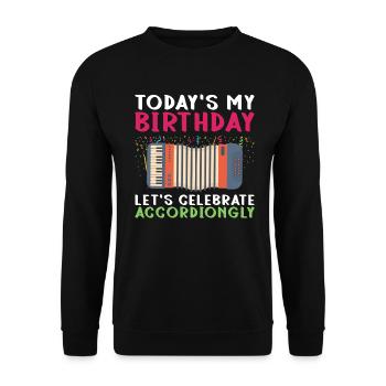 Geburtstag Akkordeon Akkordeonspieler Lustig - Unisex Pullover - Schwarz - Vorne - Alina (178cm) & Michal (187cm)