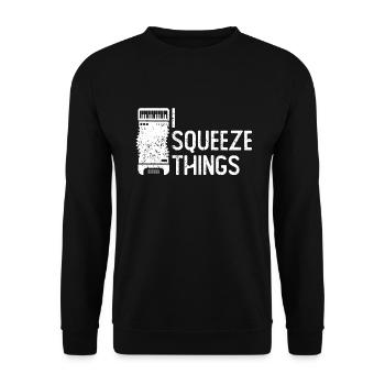 I Squeeze Things - accordion player accordionist - Unisex Sweatshirt - black - Front - Alina (178cm) & Michal (187cm)