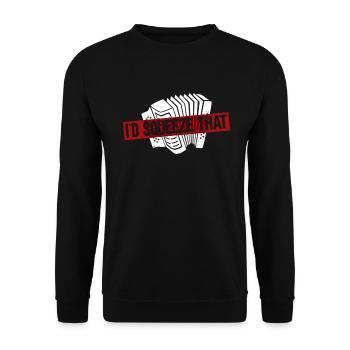 I'd Squeeze That - accordion accordionist - Unisex Sweatshirt - black - Front - Alina (178cm) & Michal (187cm)