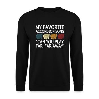 Akkordeon Akkordeonspieler Lustig Musiker - Unisex Pullover - Schwarz - Vorne - Alina (178cm) & Michal (187cm)