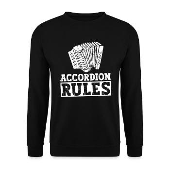 Accordion rules. - Accordion accordionist - Unisex Sweatshirt - black - Front - Alina (178cm) & Michal (187cm)