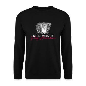 De vraies femmes jouent de l’accordéon - Sweat-shirt Unisexe - noir - Devant - Alina (178cm) & Michal (187cm)
